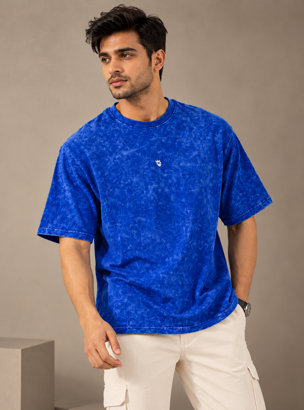 Blue Acid Wash T-Shirt
