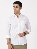 Pure White Linen Shirt