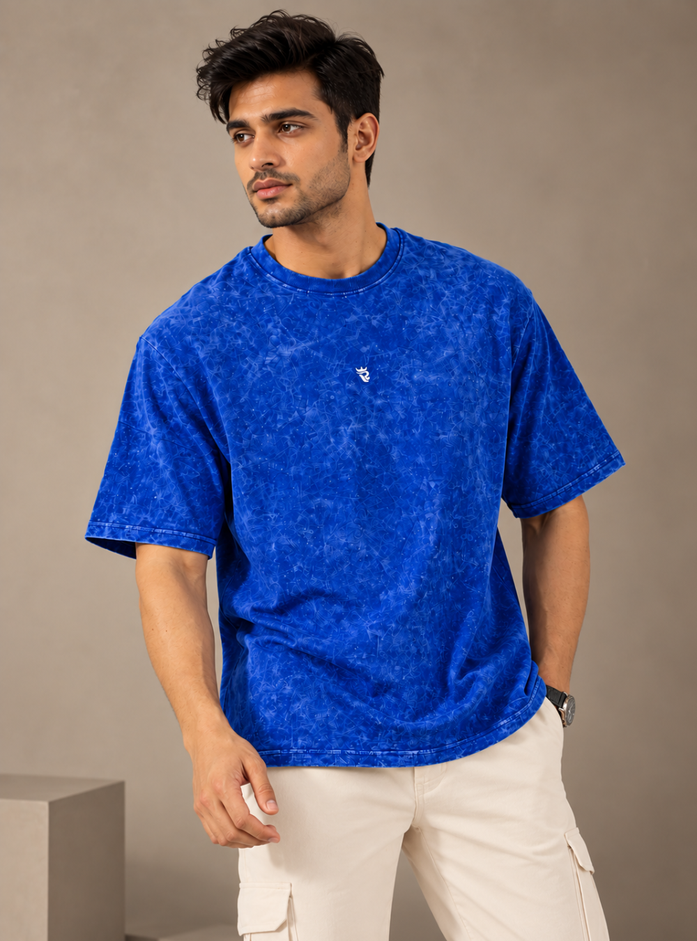 Blue Acid Wash T-Shirt