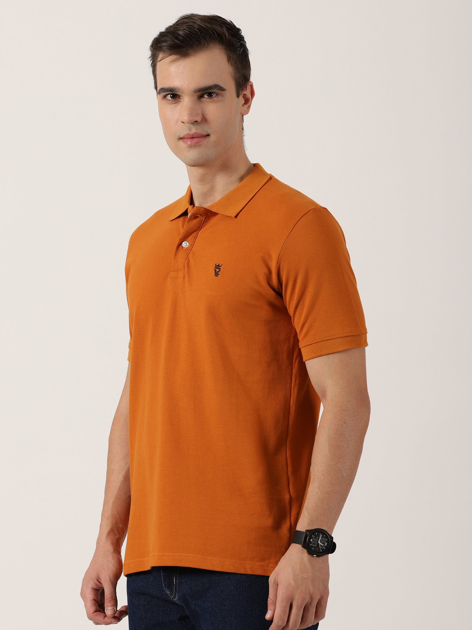 Men’s Premium Rust Orange Polo T-Shirt