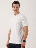 Men’s Premium White Mandarin Collar T-Shirt