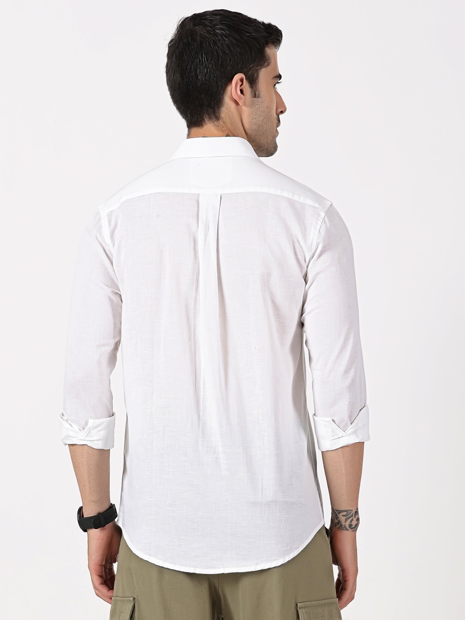 Pure White Linen Shirt