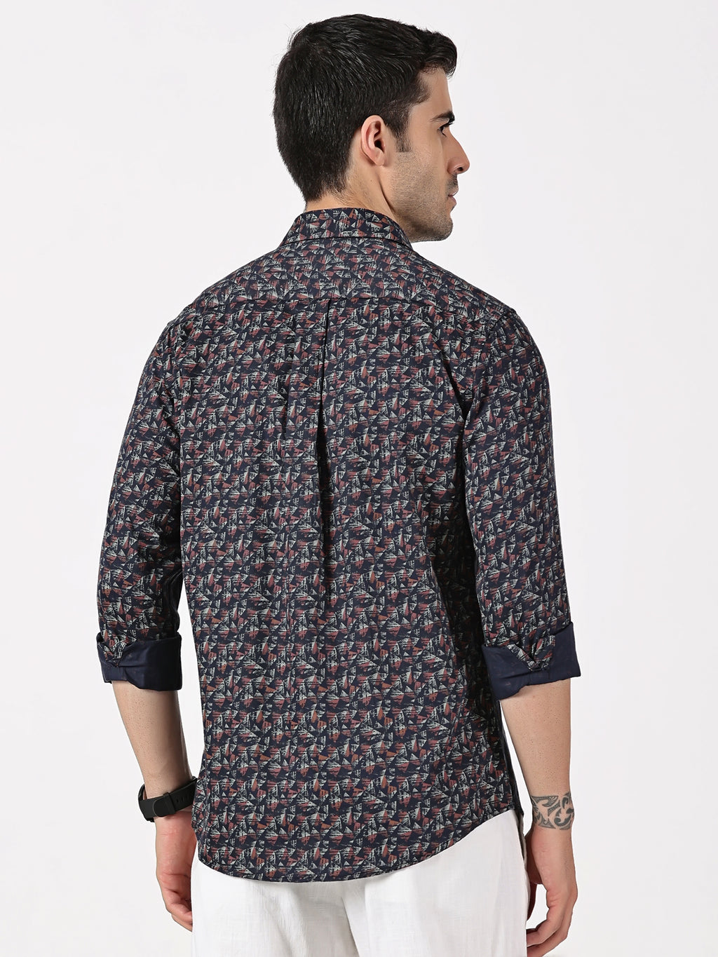 Satin Printed Cotton Shirt
