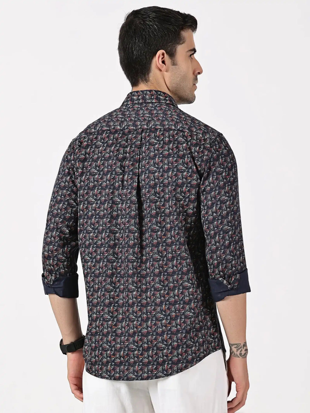 Satin Printed Cotton Shirt