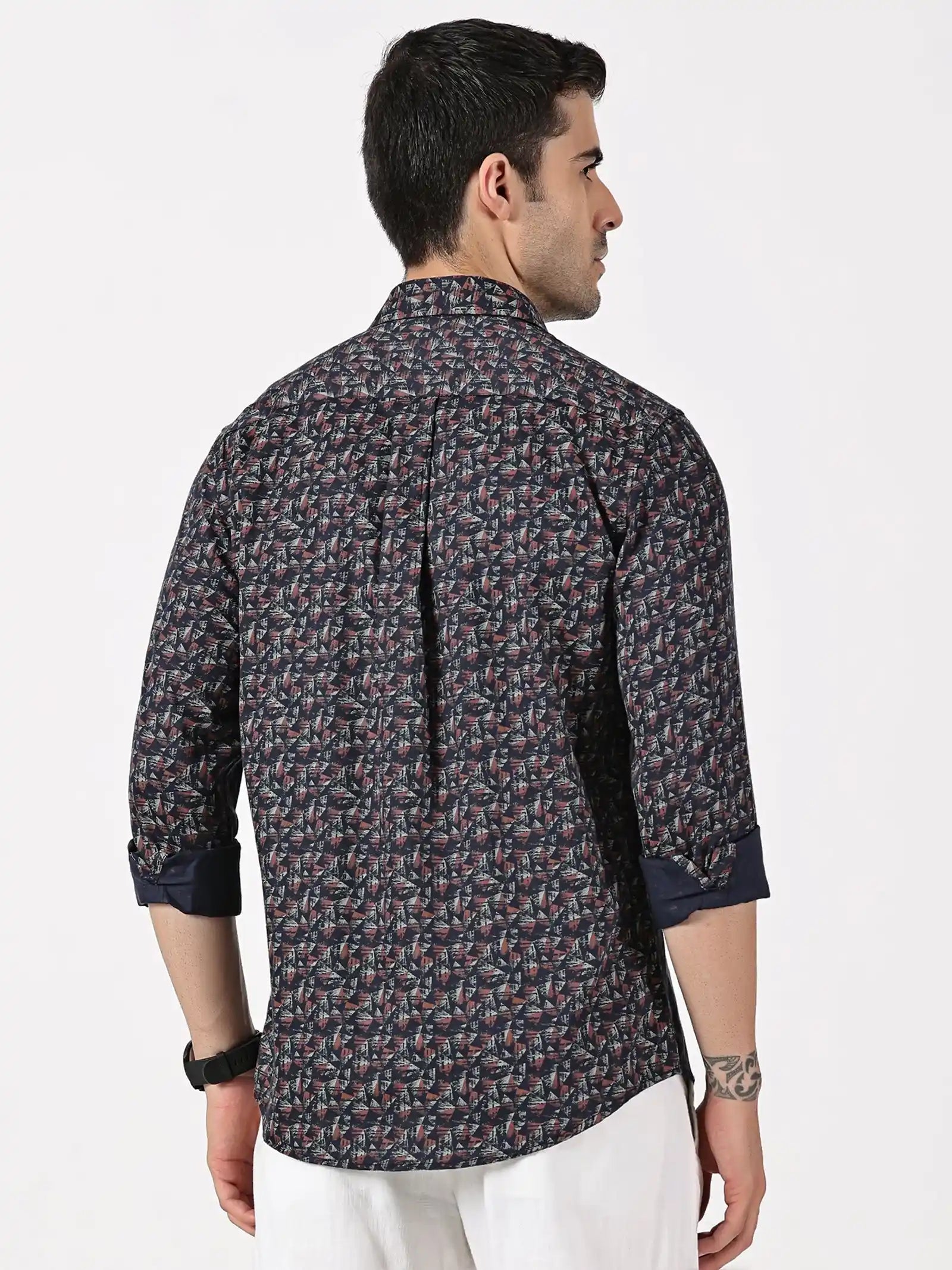 Satin Printed Cotton Shirt