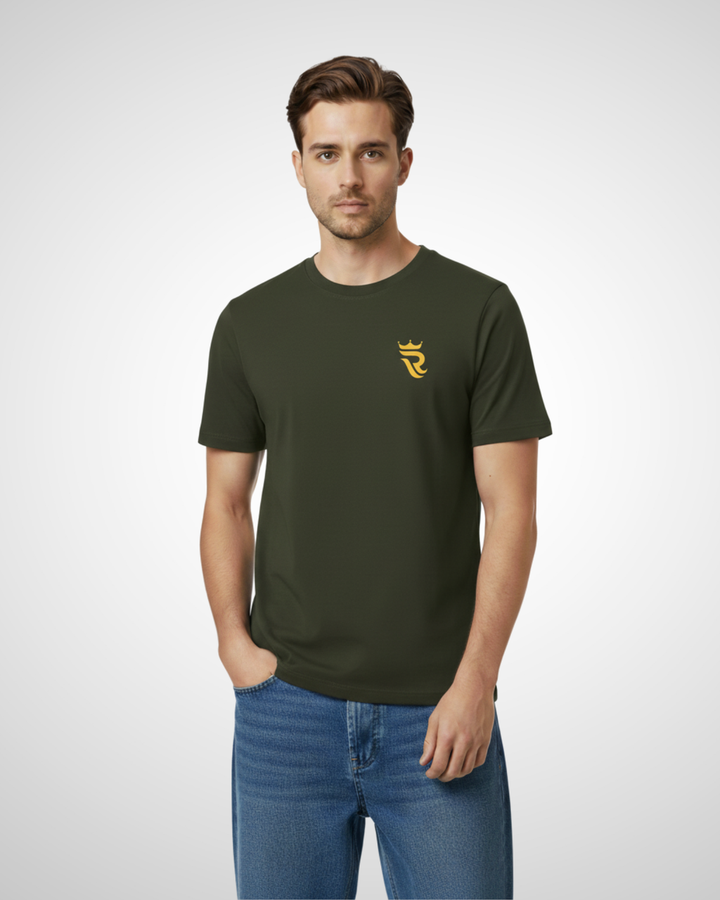 Olive Green Regular Fit T-Shirt