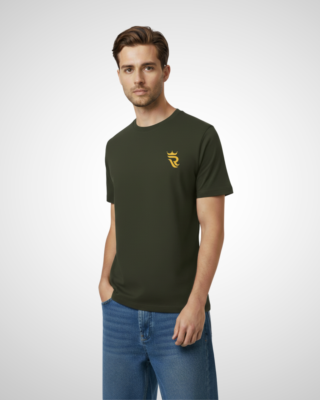 Olive Green Regular Fit T-Shirt