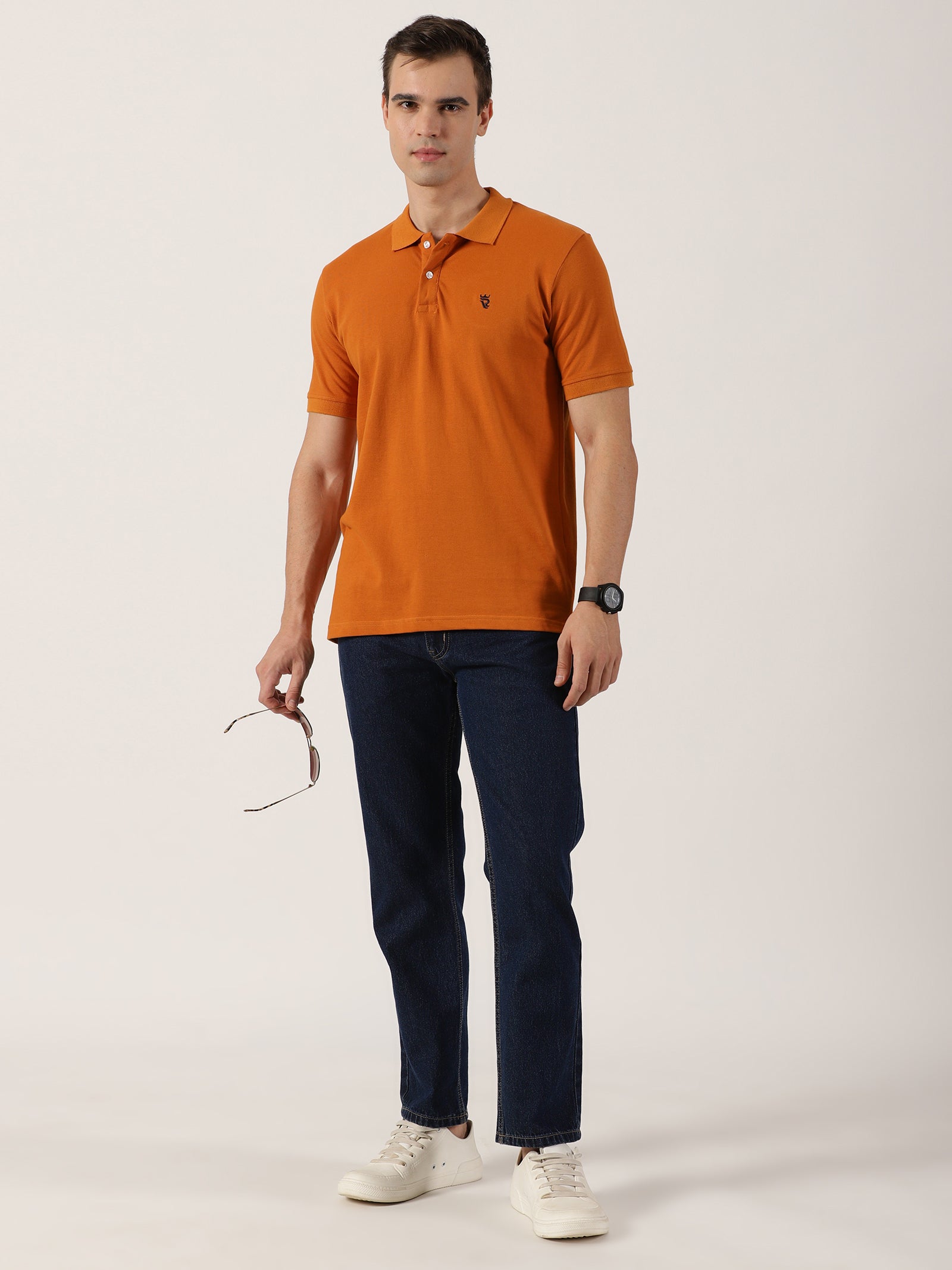 Men’s Premium Rust Orange Polo T-Shirt