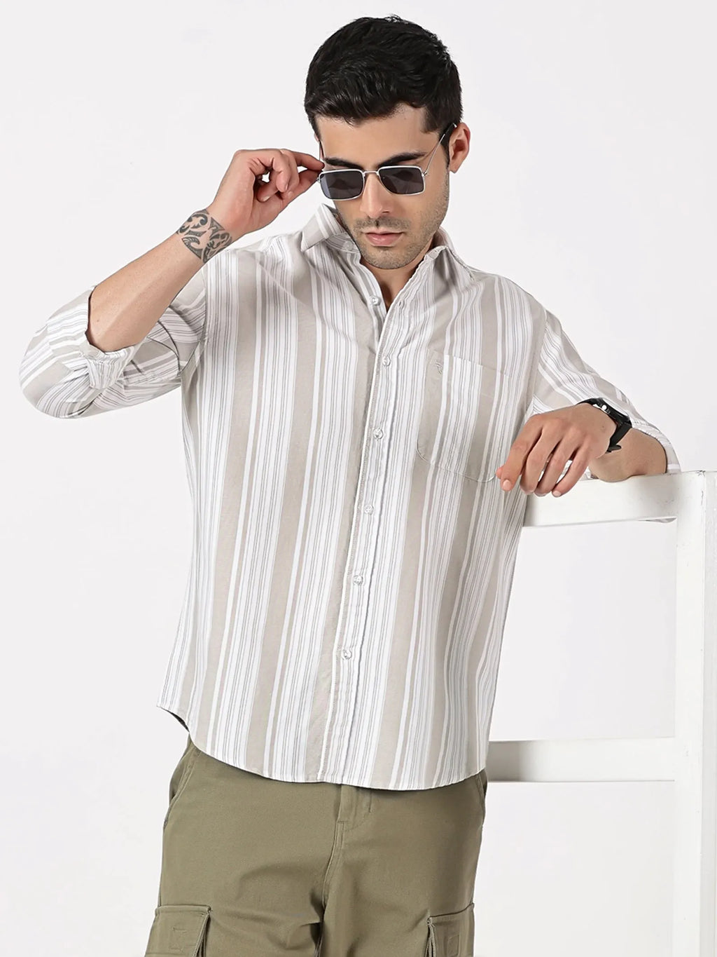 Oxford Striped Cotton Shirt