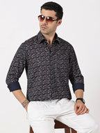 Satin Printed Cotton Shirt