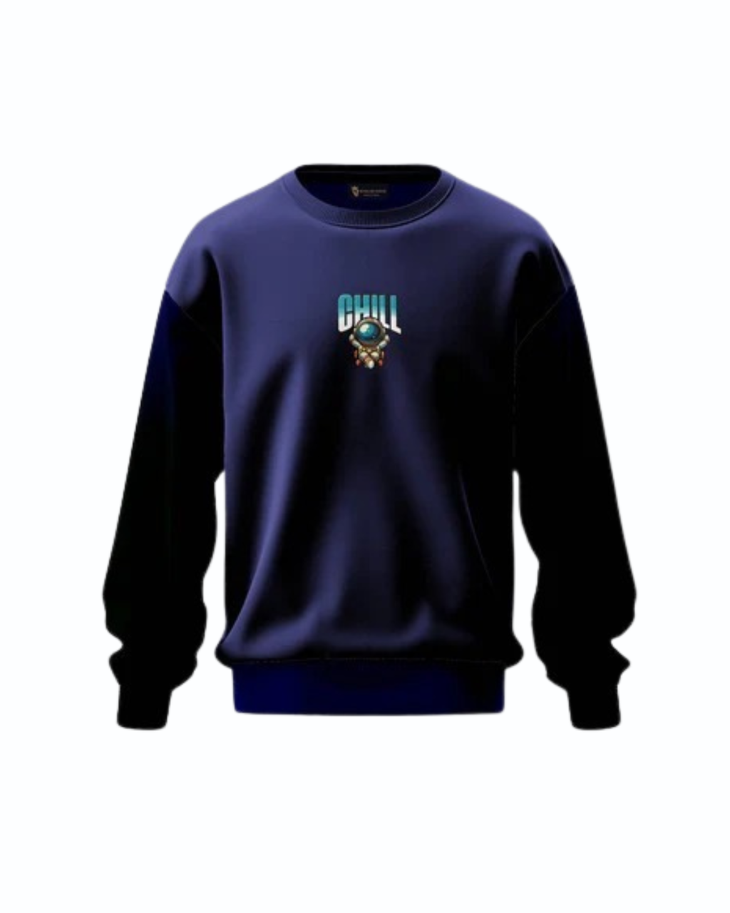 Royal De Vogue “CHILL Astronaut” Navy Sweatshirt