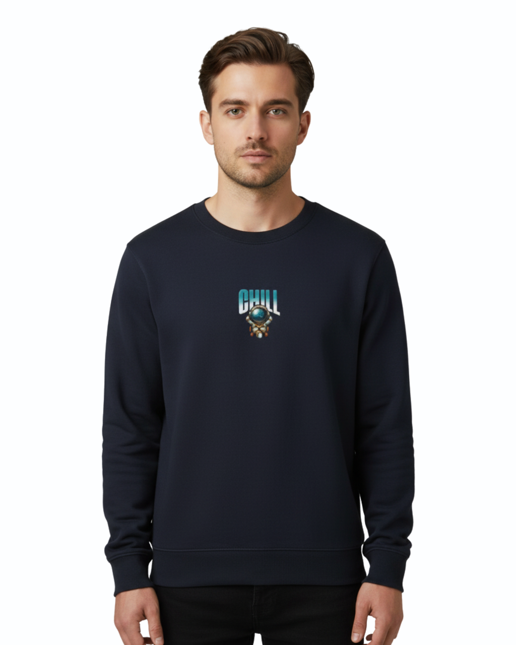 Royal De Vogue “CHILL Astronaut” Navy Sweatshirt