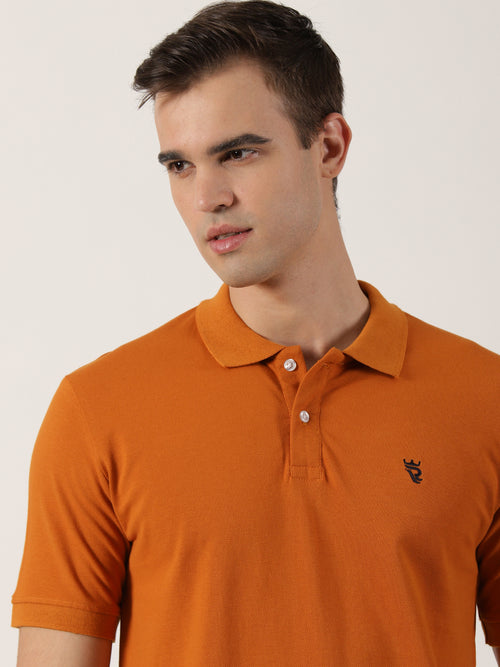 Men’s Premium Rust Orange Polo T-Shirt