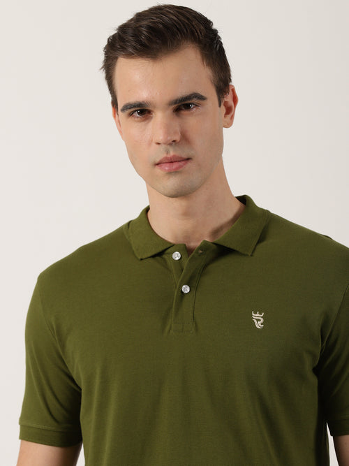 Men’s Premium Olive Green Polo T-Shirt