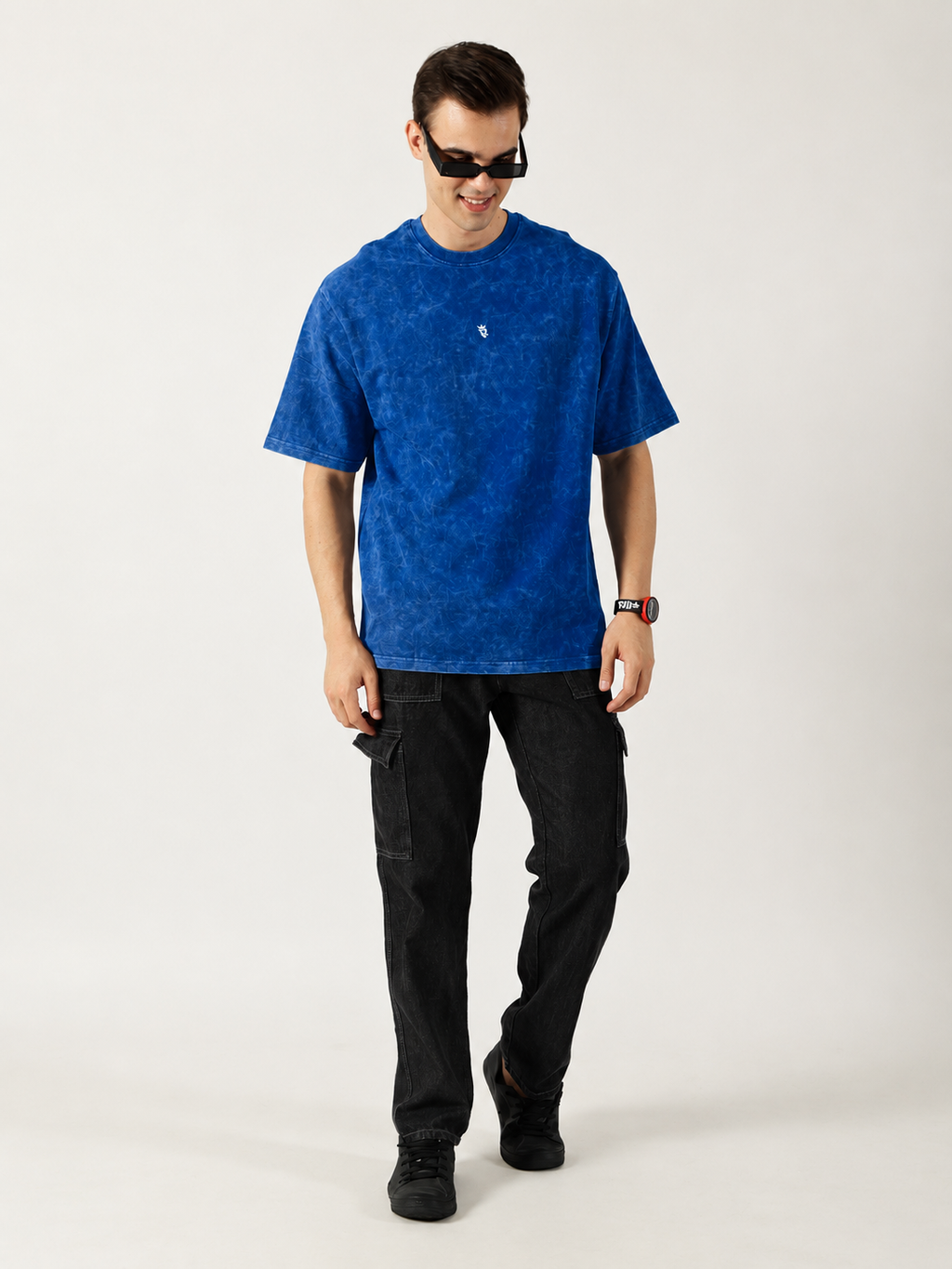Blue Acid Wash T-Shirt