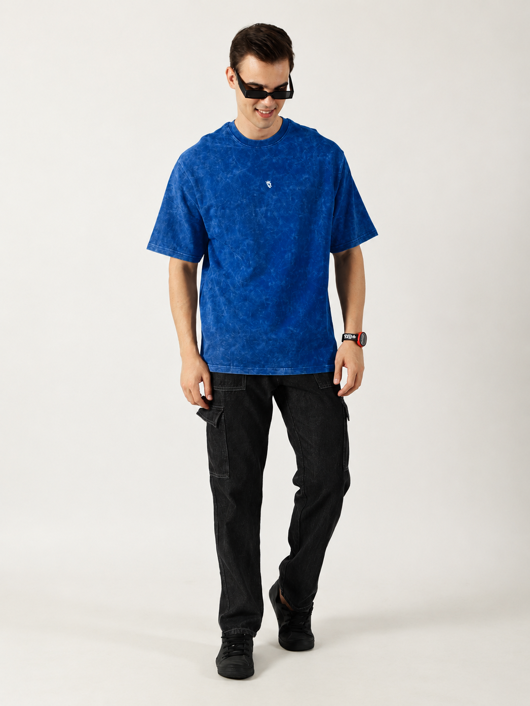 Blue Acid Wash T-Shirt