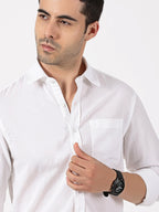 Pure White Linen Shirt