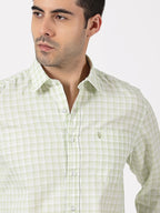 Dobby Extra Fine Checks Cotton Shirt