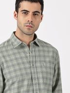 Grey & Black Check Oxford Cotton Shirt