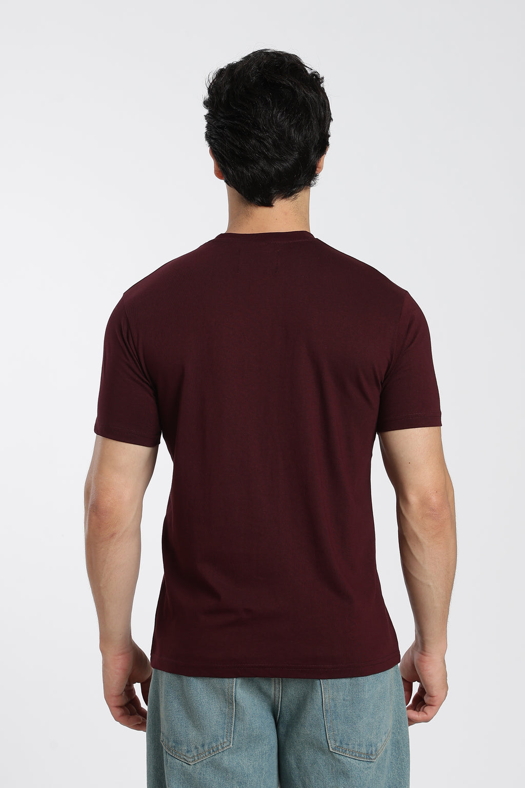 Maroon Premium Regular Fit Crew Neck T-Shirt