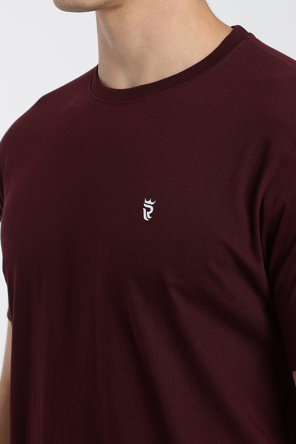 Maroon Premium Regular Fit Crew Neck T-Shirt