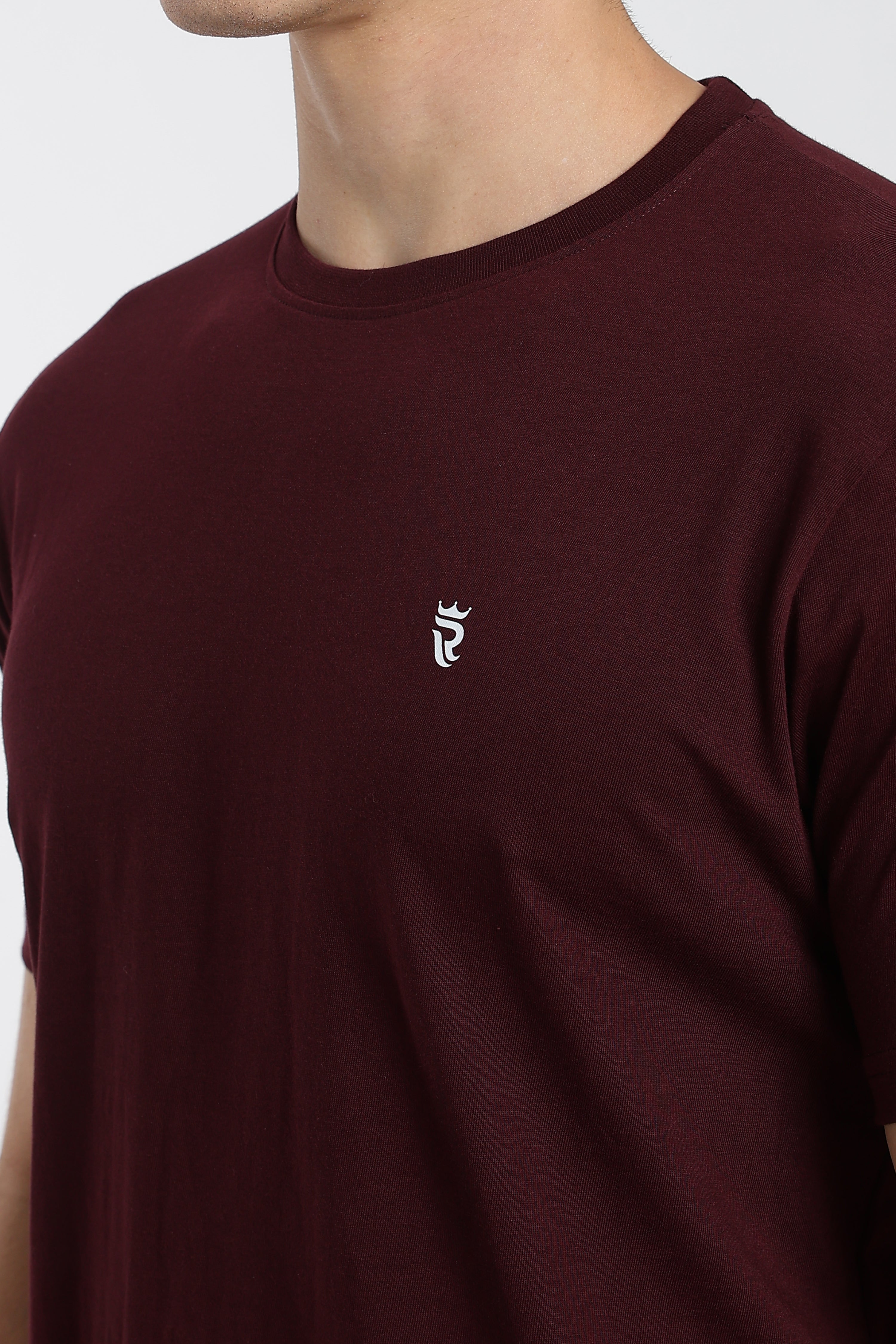 Maroon Premium Regular Fit Crew Neck T-Shirt