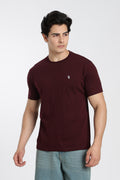 Maroon Premium Regular Fit Crew Neck T-Shirt