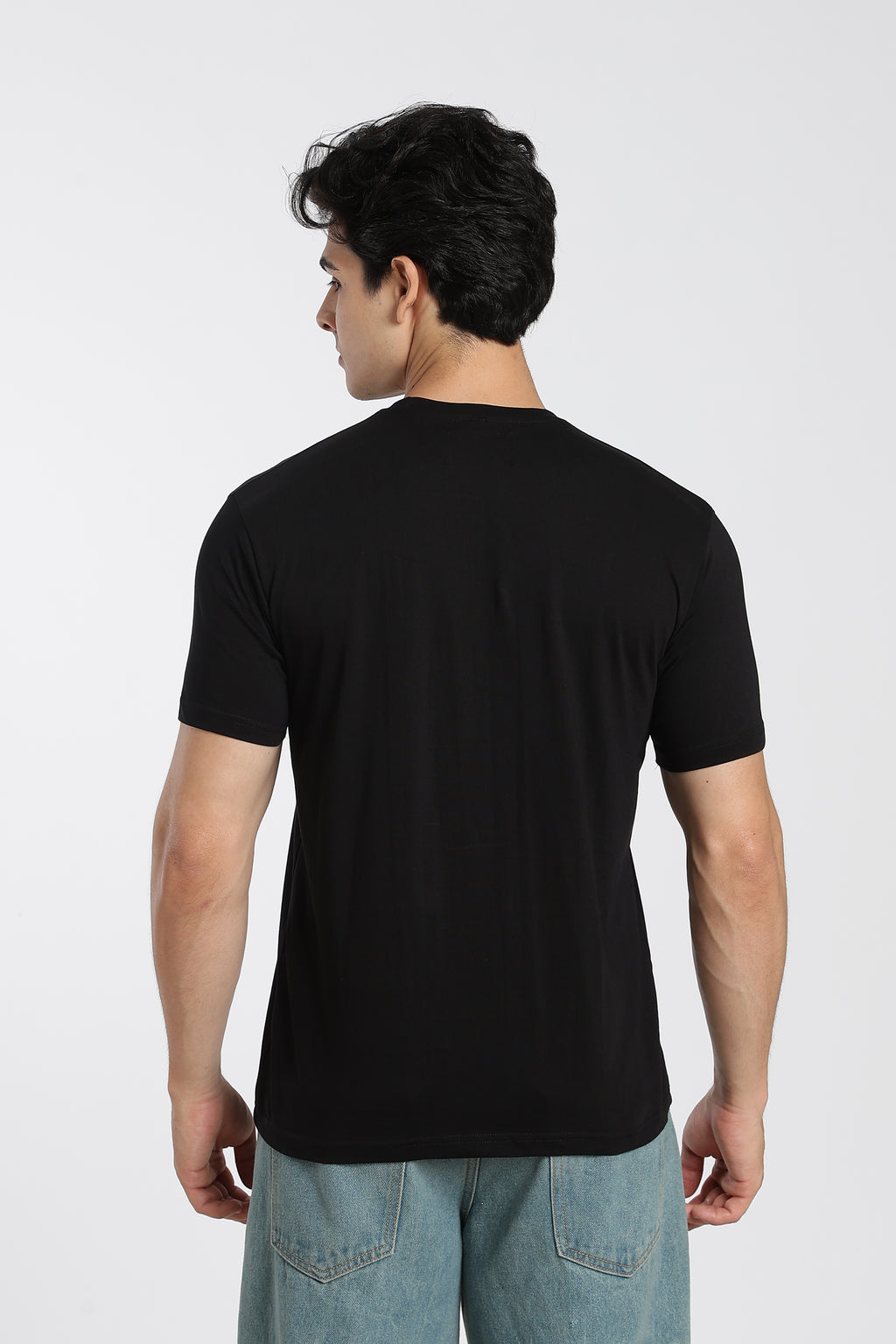 Black Premium Regular Fit Crew Neck T-Shirt