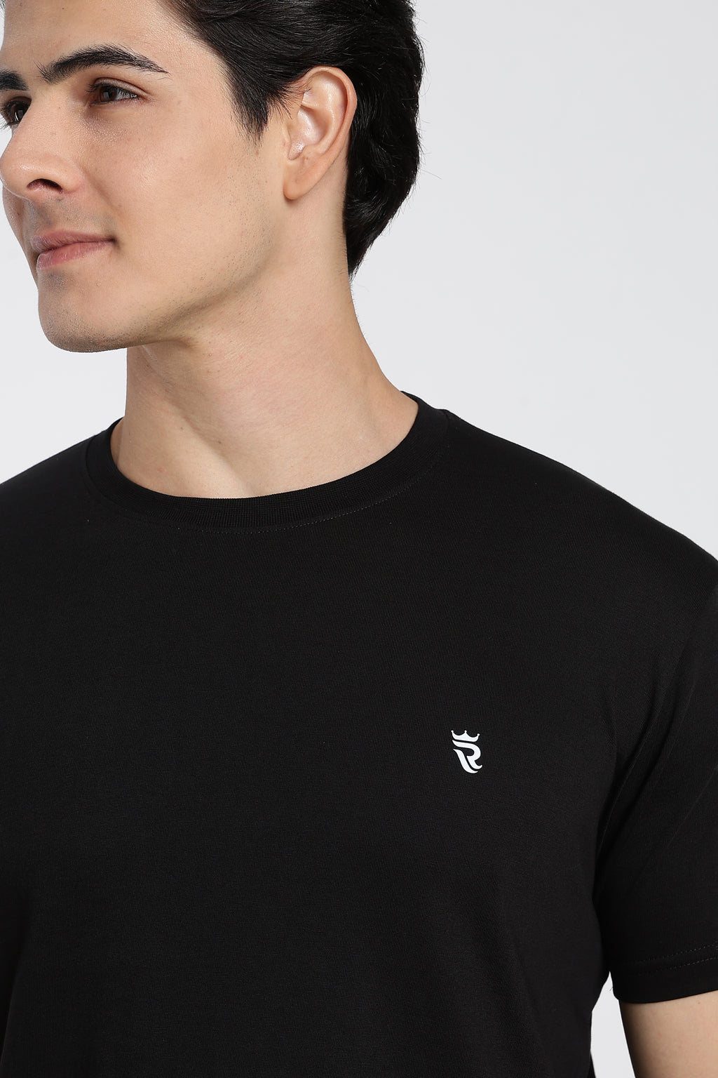Black Premium Regular Fit Crew Neck T-Shirt