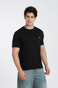 Black Premium Regular Fit Crew Neck T-Shirt