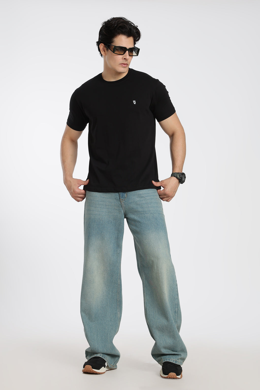 Black Premium Regular Fit Crew Neck T-Shirt