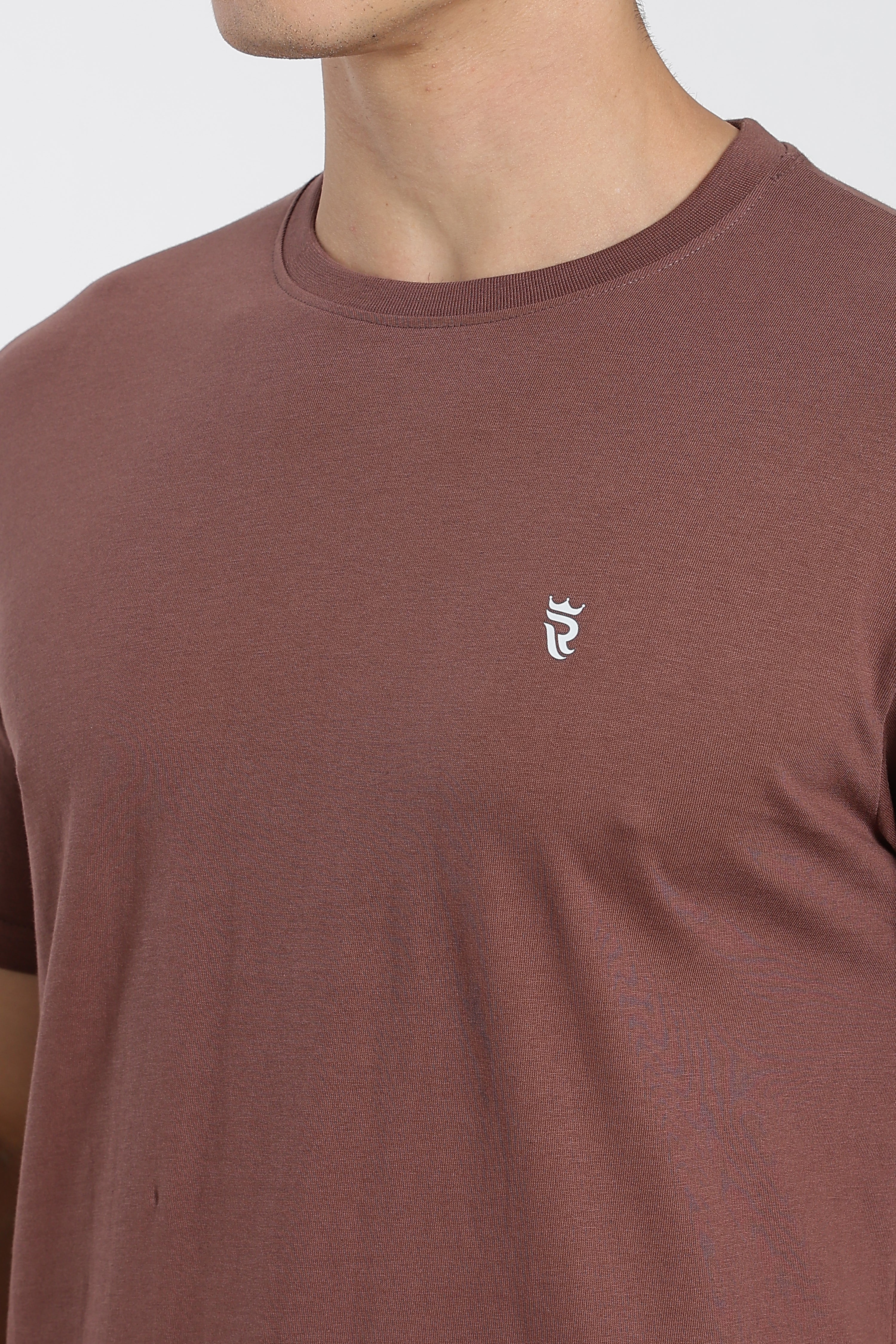 Mocha Brown Premium Regular Fit Crew Neck T-Shirt