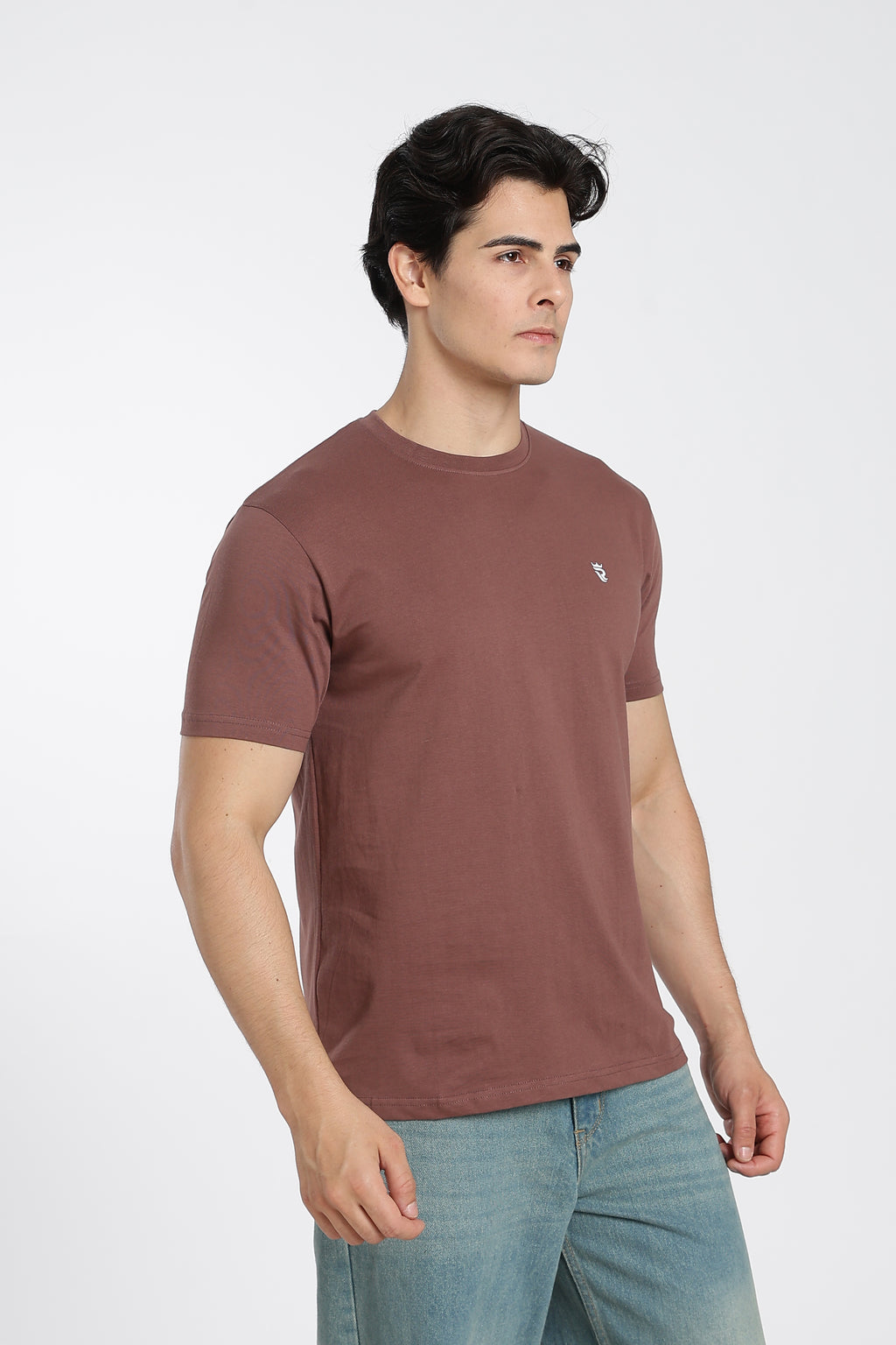 Mocha Brown Premium Regular Fit Crew Neck T-Shirt