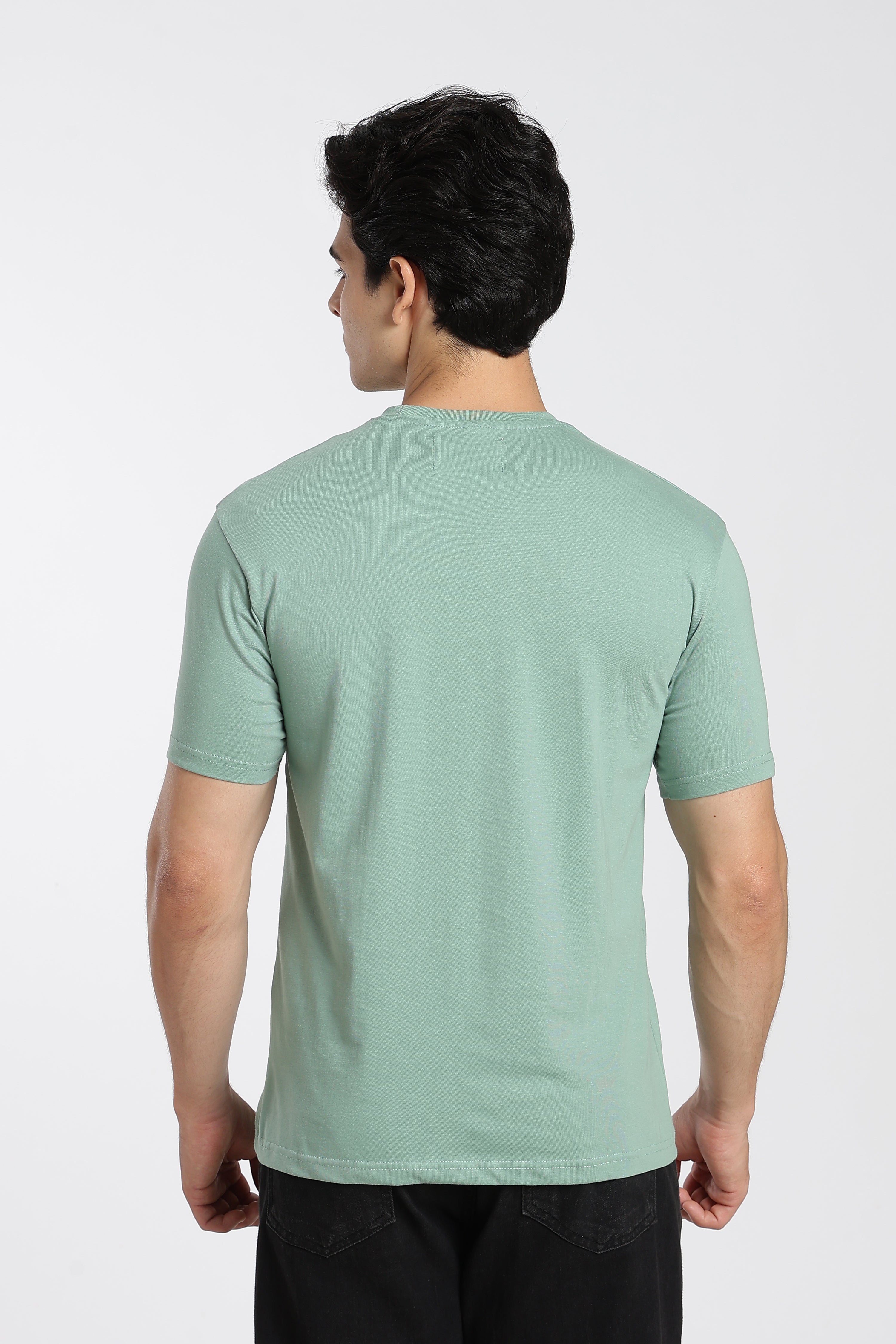 Sage Green Premium Regular Fit Crew Neck T-Shirt