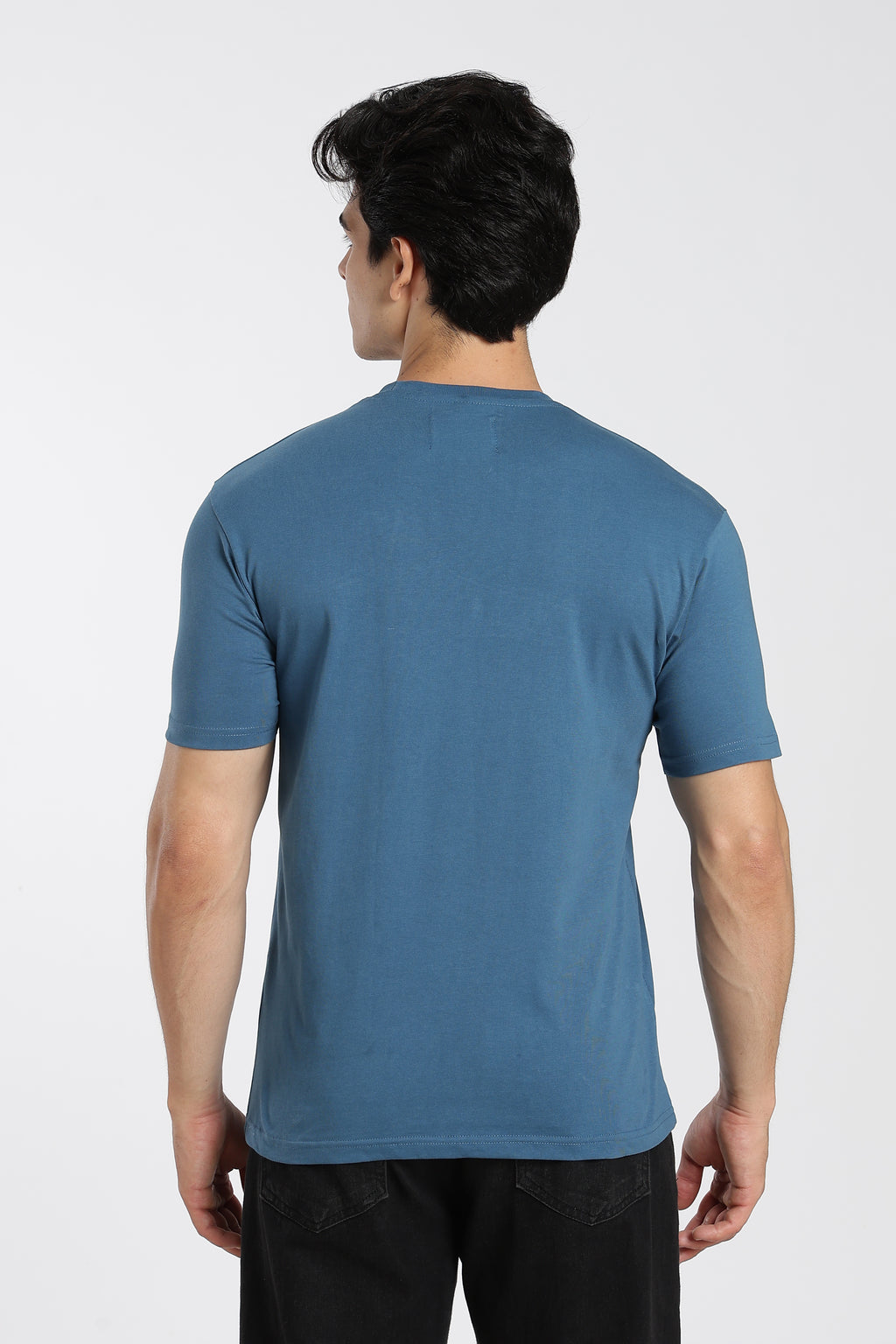 Steel Blue Premium Regular Fit Crew Neck T-Shirt
