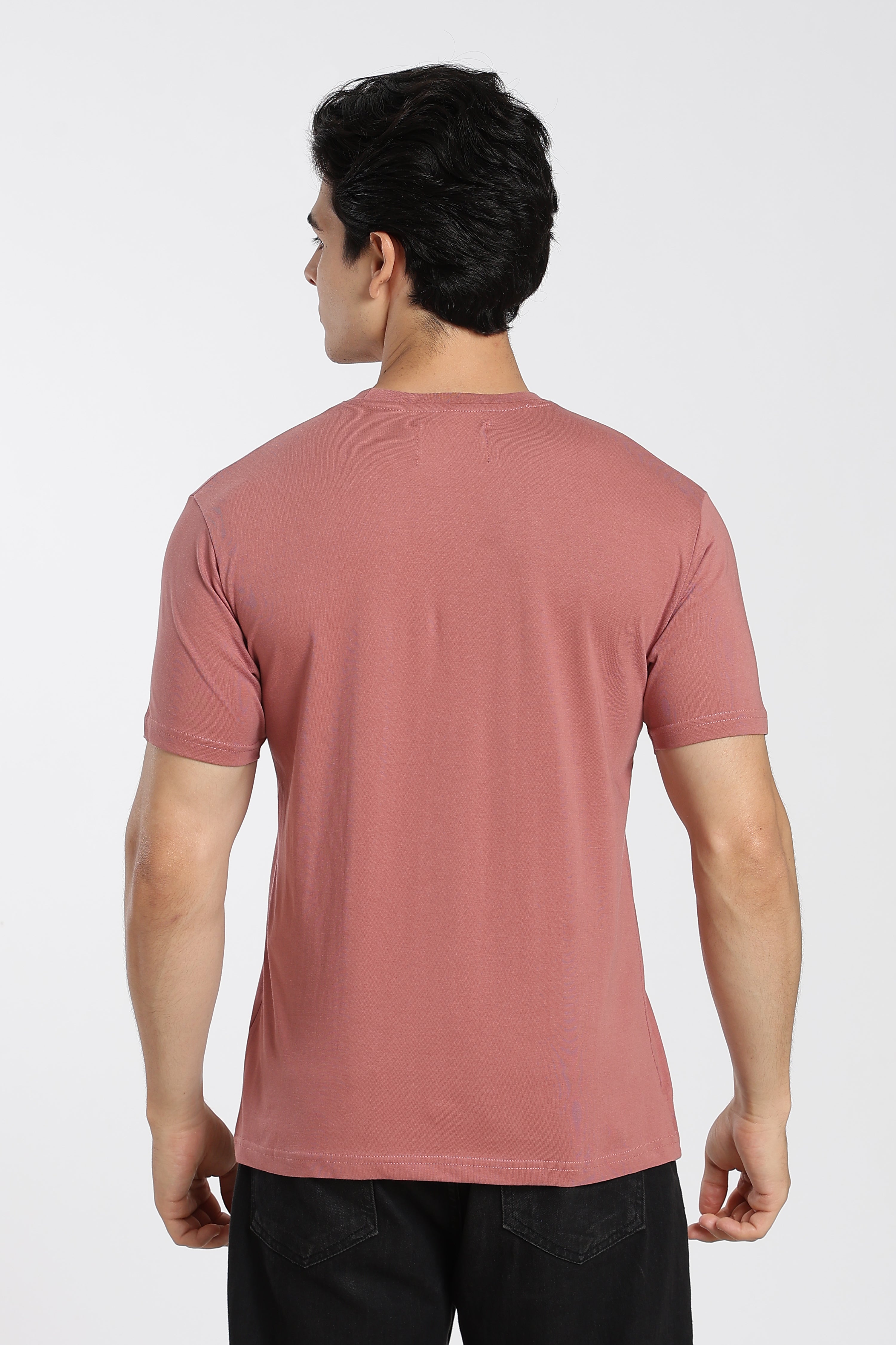 Dusty Rose Premium Regular Fit Crew Neck T-Shirt