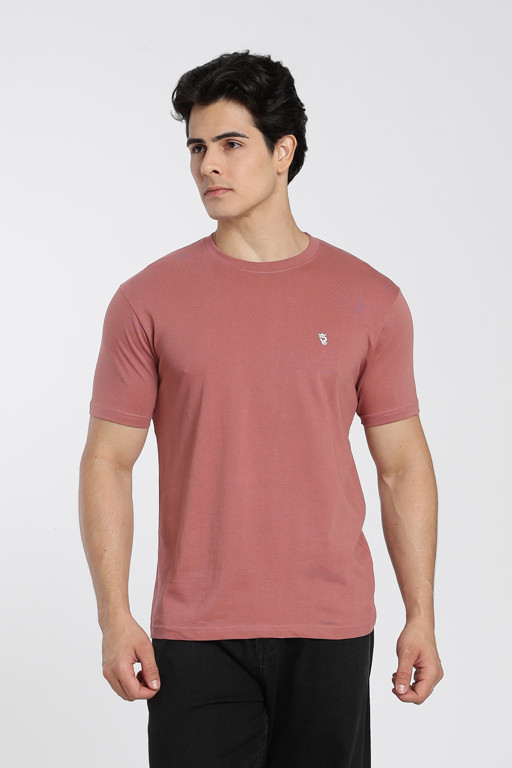 Dusty Rose Premium Regular Fit Crew Neck T-Shirt