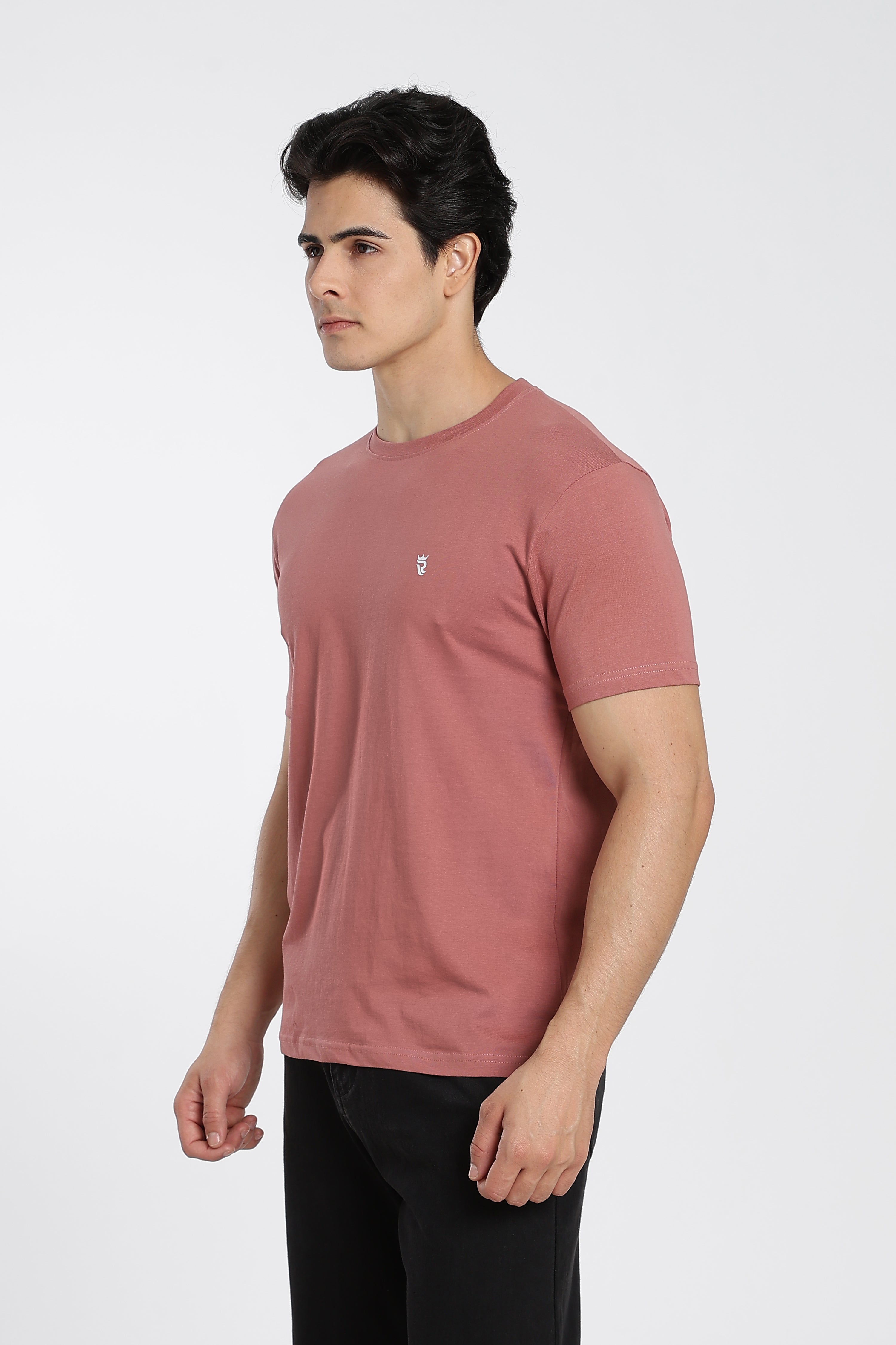 Dusty Rose Premium Regular Fit Crew Neck T-Shirt
