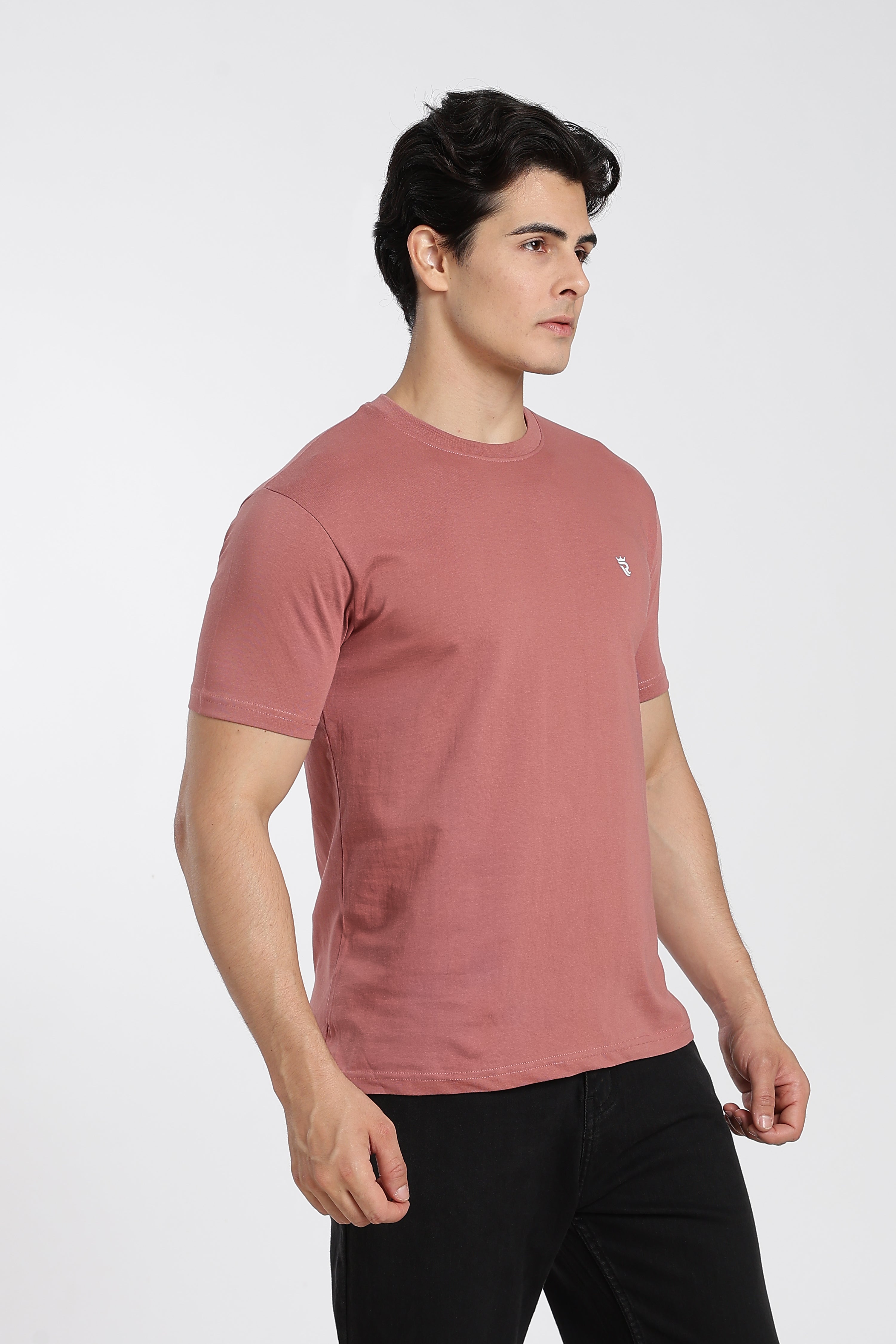 Dusty Rose Premium Regular Fit Crew Neck T-Shirt