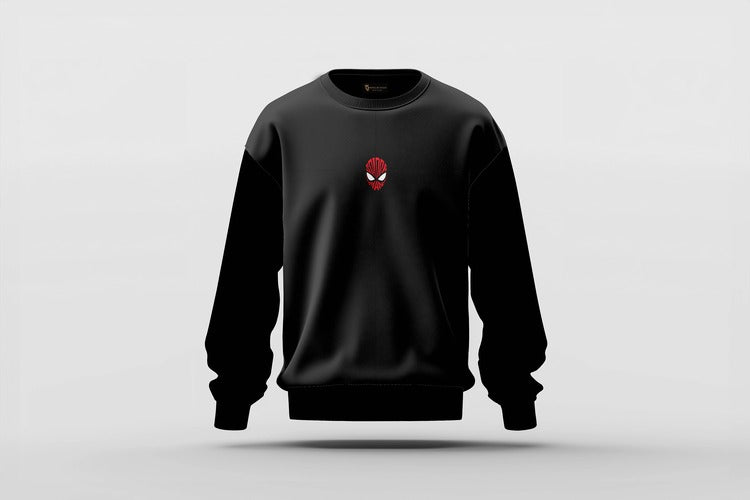 Royal De Vogue Premium Black Sweatshirt – Minimal Chest Graphic | Ultra-Soft, Winter-Ready, Unisex Fit