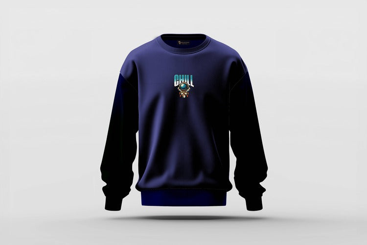 Royal De Vogue “CHILL Astronaut” Navy Sweatshirt – Premium Streetwear Edition