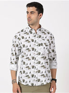 Oxford Printed Cotton Shirt