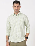 Dobby Extra Fine Checks Cotton Shirt