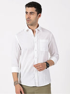Pure White Linen Shirt
