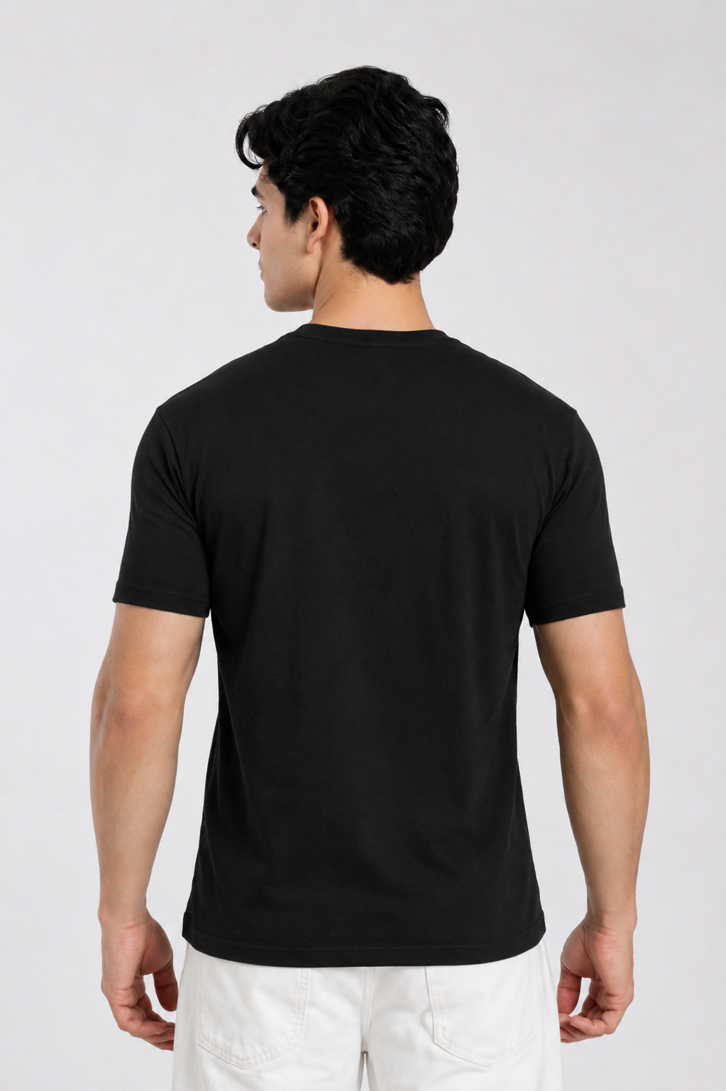 Motorcross Black Regular Fit Printed T-Shirt for Men