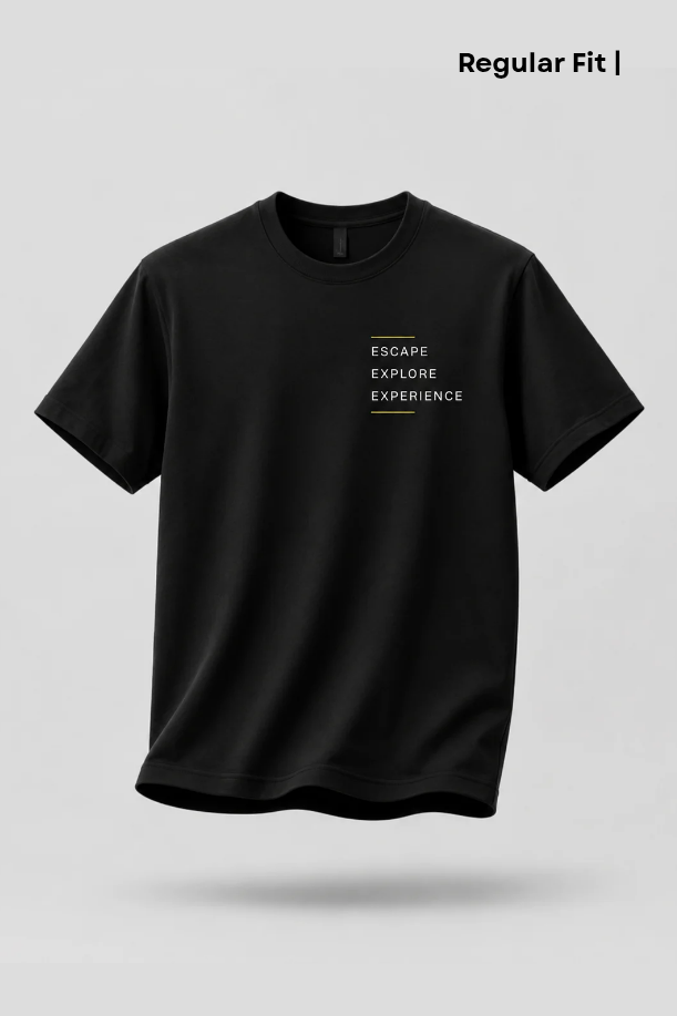 Jeep Adventure Black Printed T-shirt for Men