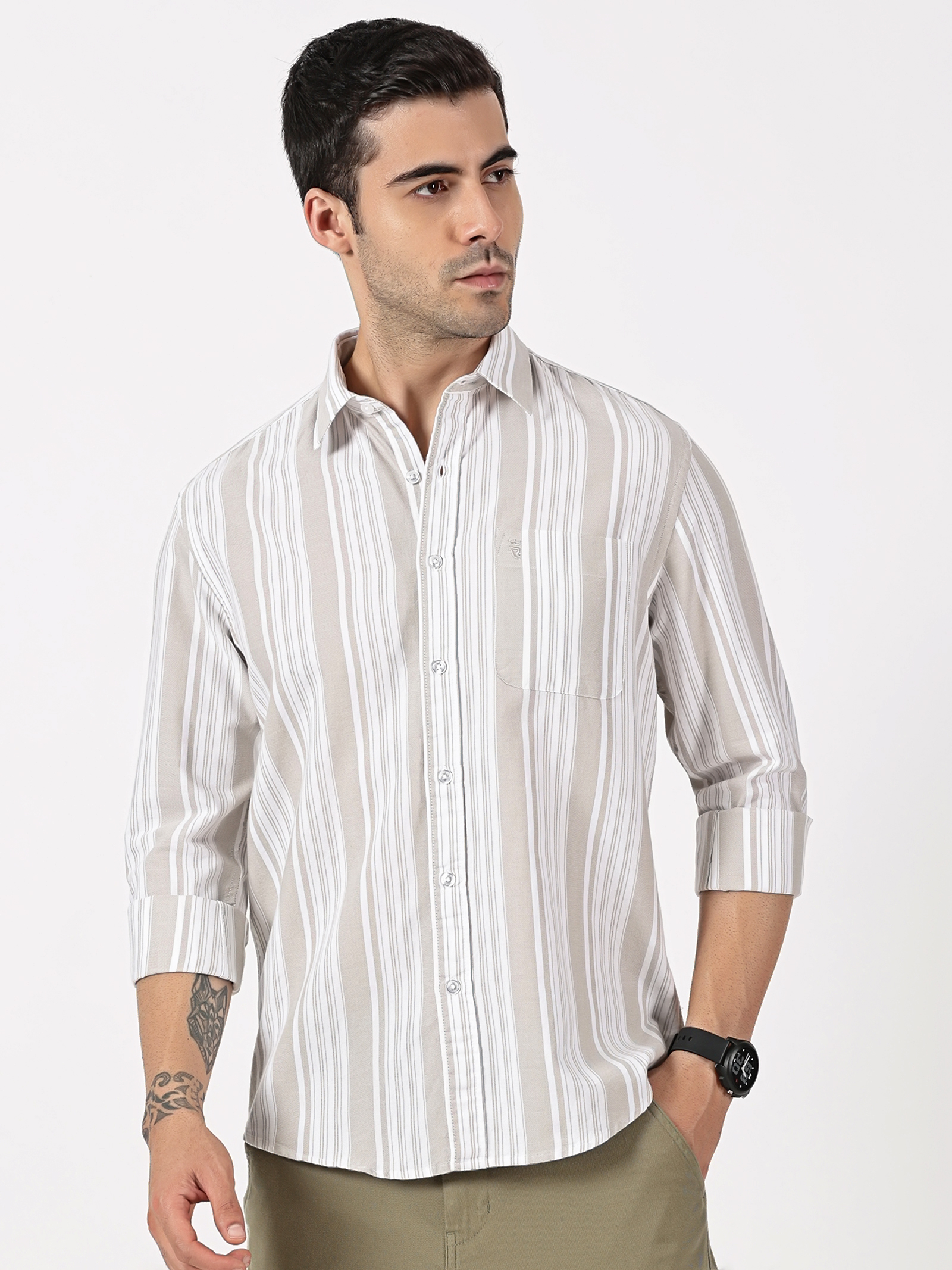 Oxford Strips Full Sleeve Shirt