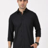 Black Dobby Full Sleeve Shirt